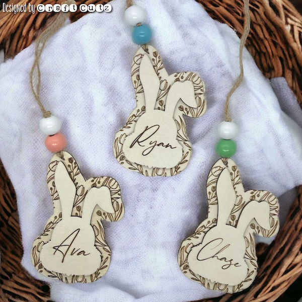 Easter Gift, Personalized Easter Basket Tag, Custom Easter Place Card, Easter Basket Name, Child Easter Basket, Child Easter Gift
