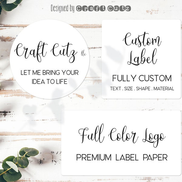 CUSTOM Labels, Customized Round Stickers, Custom Oval Labels, Pretty Labels, Jar Labels, Fully Custom, Weatherproof Labels, Foil Labels