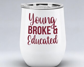 Vaso de vino de graduación personalizado, regalo personalizado de la clase de 2026, copa para fiesta de graduación, recuerdo de graduado de secundaria o universidad, copa con nombre