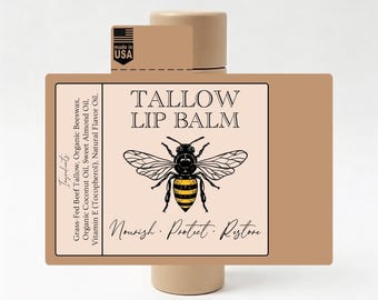Etiquetas personalizadas para bálsamo labial, etiquetas de papel kraft, etiquetas impermeables, etiquetas de cera de abejas, bálsamo labial personalizado, regalo de fiesta personalizado