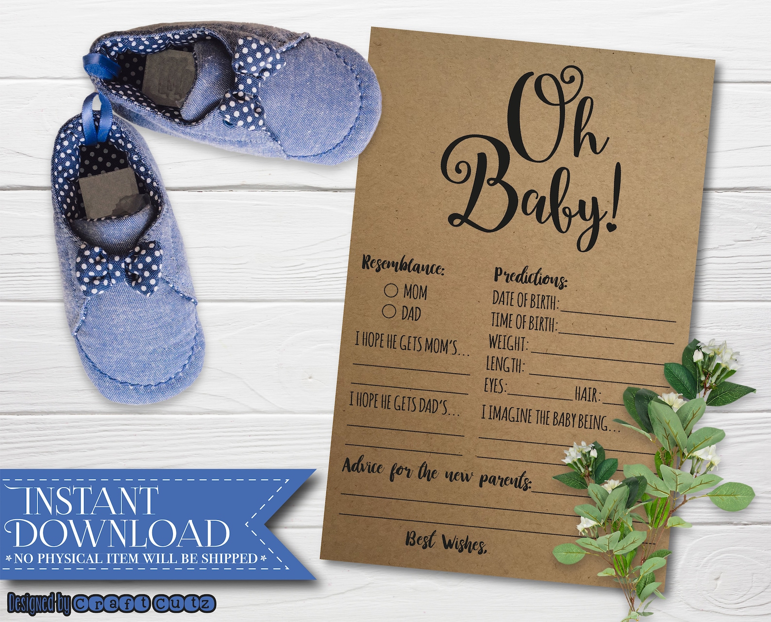 Oh Baby Game Download Baby Shower Game Printable Cute Baby Etsy