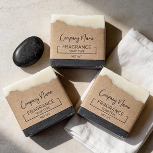 Custom Soap Wrap Label, Minimal Soap Band Label, Natural Soap Label, Wrap Band Label, Torn Edge Soap Label, Living Edge