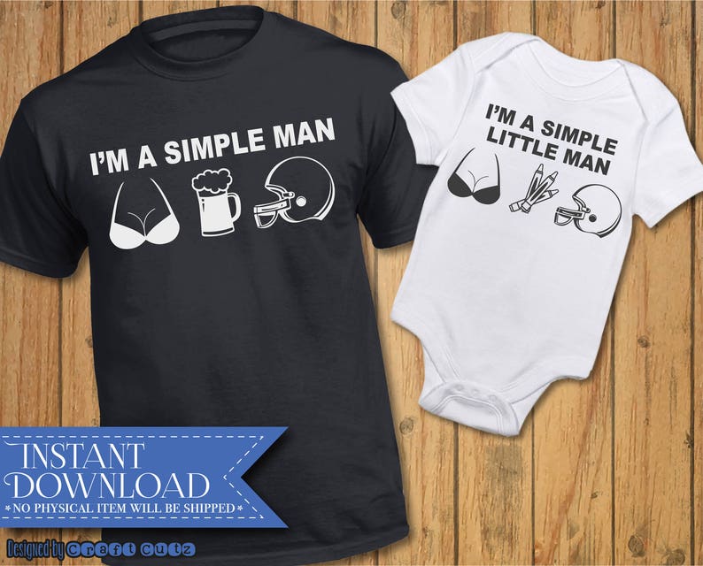 Download I'm a Simple Man svg Father and Son svg Football Fan | Etsy