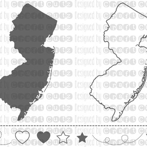 NEW JERSEY Svg, State Svg Files, New Jersey Vector, United States Svg ...