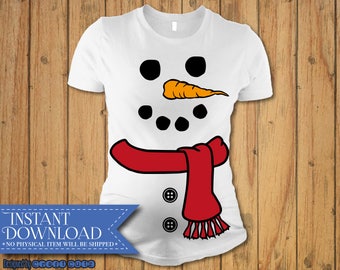 Snowman svg, Navidad Maternidad svg, Baby Bump Navidad svg, Snowman Cut File