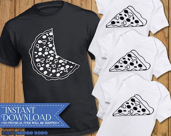 Pizza Slice svg, Dad and Three Kids svg, Dad and Baby svg, Pizza Slice, Vector Files, Pizza Cut File, Pizza Slice dxf, Matching Family