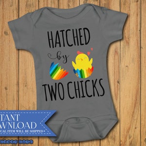 Hatched By Two Chicks SVG, Pride Cut File, lesbienne SVG, Lgbtq pride svg, gay pride svg