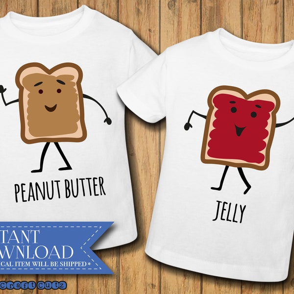 Peanut Butter and Jelly SVG, Best Friends svg, Matching Shirts