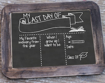 Last Day of School Board svg - Digital Download - Chalk Board svg - Vector Files - svg - School Cut File - End of School Year dxf