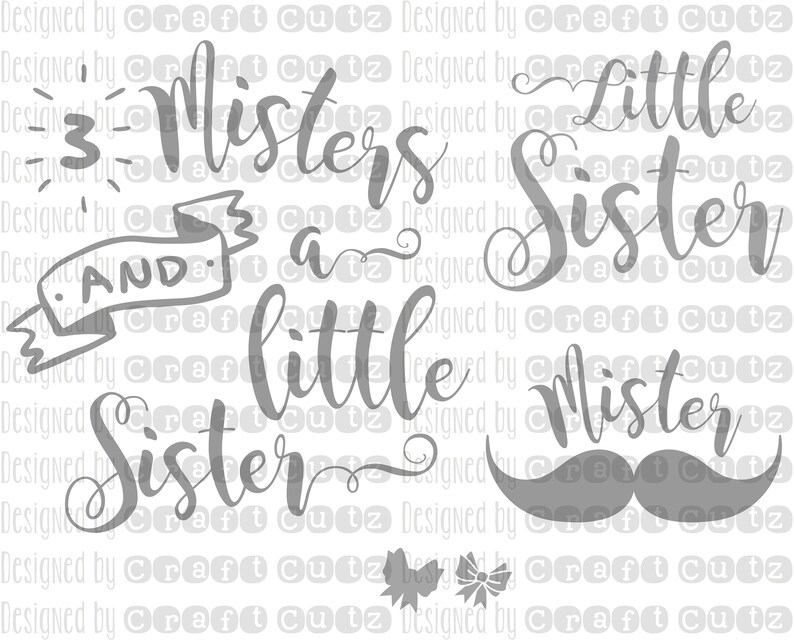 Download Mister and a Little Sister svg Matching Family Design | Etsy