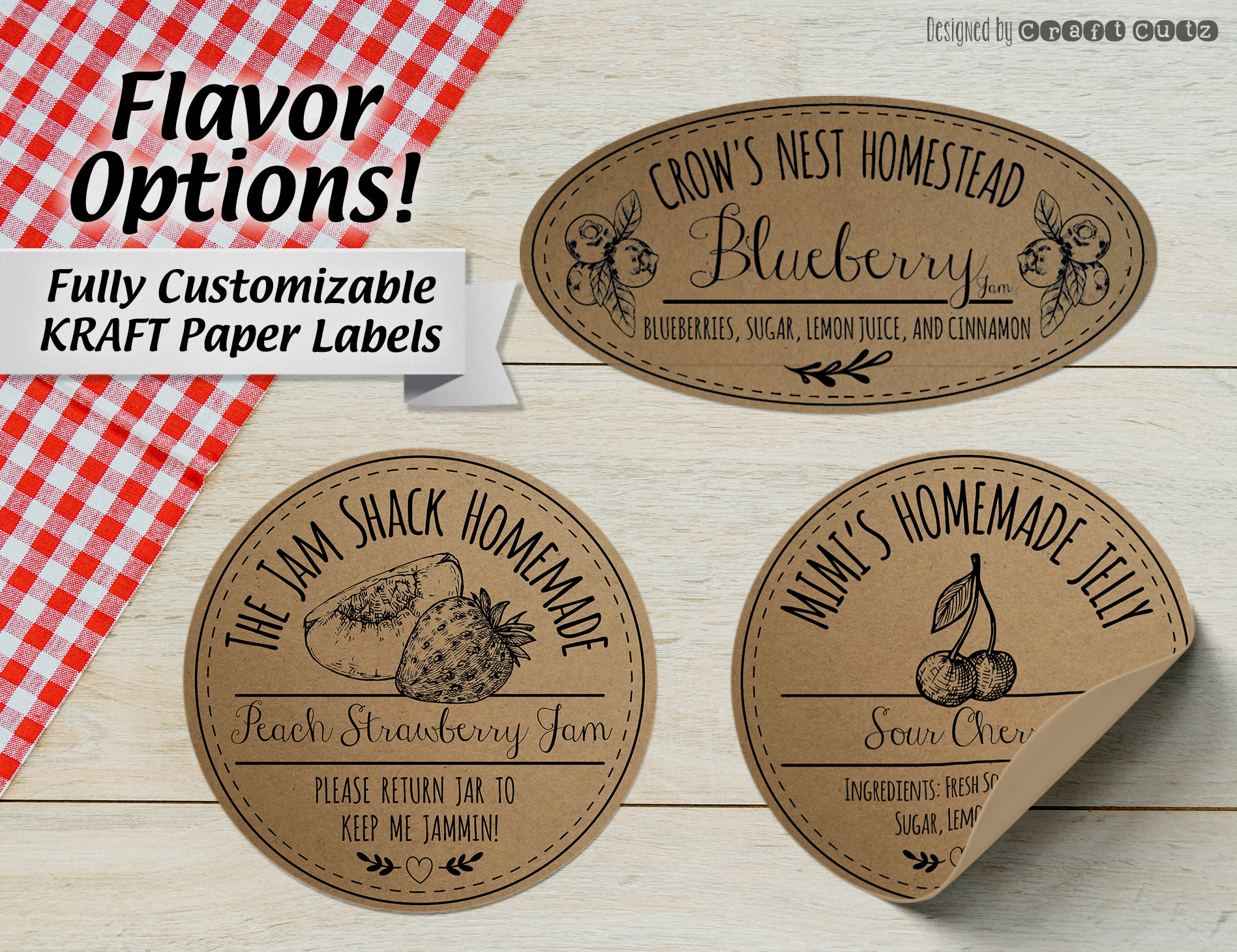 Chalkboard Farmhouse Product Label Template. Labels for Jars