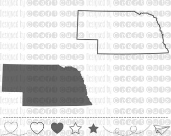 NEBRASKA svg, State svg Files, Nebraska Vector, United States svg, State Clip Art, Nebraska Cut File, Nebraska State Outline