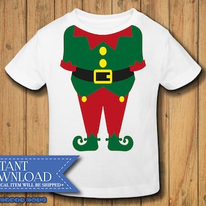 Elf Suit svg - Digitale Download - Elf Kostuum svg - Funny Christmas Cut File - Vector Files