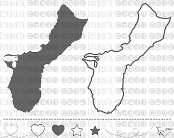 GUAM svg, State svg Files, Guam Vector, United States svg, State Clip Art, Guam Cut File, Guam State Outline