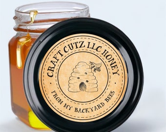 CUSTOM Honey Labels, Customized Round Honey Stickers, Custom Oval Honey Labels, Waterproof Labels, Honey Jar Labels, 100% Pure Honey Label