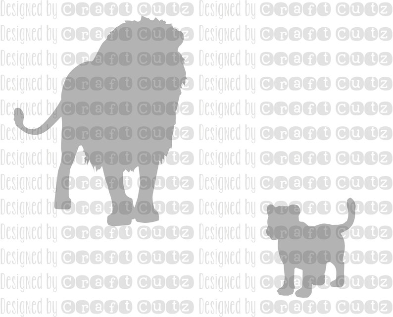Download Lion and Cub svg Dad and Baby svg Father and Son dxf | Etsy