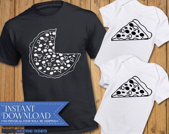 Pizza Slice svg, Dad and two kids svg, Dad and Baby svg, Pizza Slice, Vector Files, Pizza Cut File, Pizza Slice dxf, Matching Family
