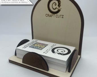 Laser Cut Business Card Holder SVG, Craft Fair Card Holder, Laser Files, Business Card Holder, Laser Cut Business Card Holder Template