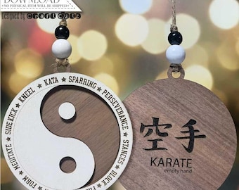 Karate Ornament Cut File, Karate svg, Karate svg, Laser Cut File, Ornament SVG, Laser Ready, Karate Gift, Karate Laser File