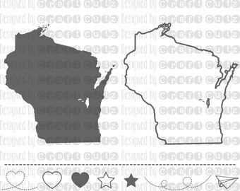 WISCONSIN svg, State svg Files, Wisconsin Vector, United States svg, State Clip Art, Wisconsin Cut File, Wisconsin state, Wisconsin Outline