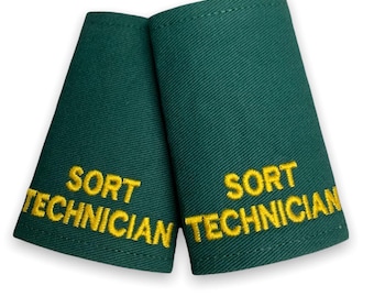 Bespoke Embroidered Uniform Epaulettes. Custom made sliders for Ambulance, Paramedic