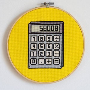 Calculator "58008" Cross Stitch Pattern