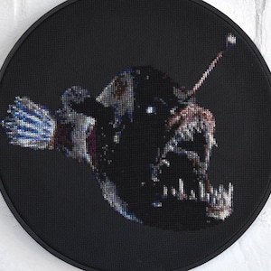 Angler Fish Cross Stitch Pattern