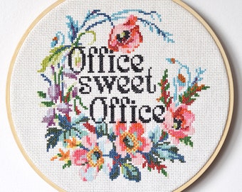 Office Sweet Office Cross Stitch Pattern