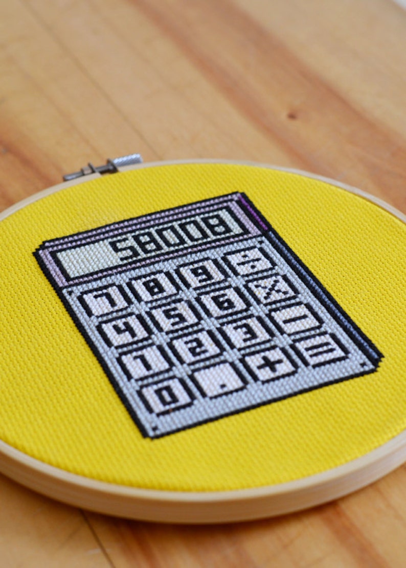 Calculator 58008 Cross Stitch Pattern Etsy