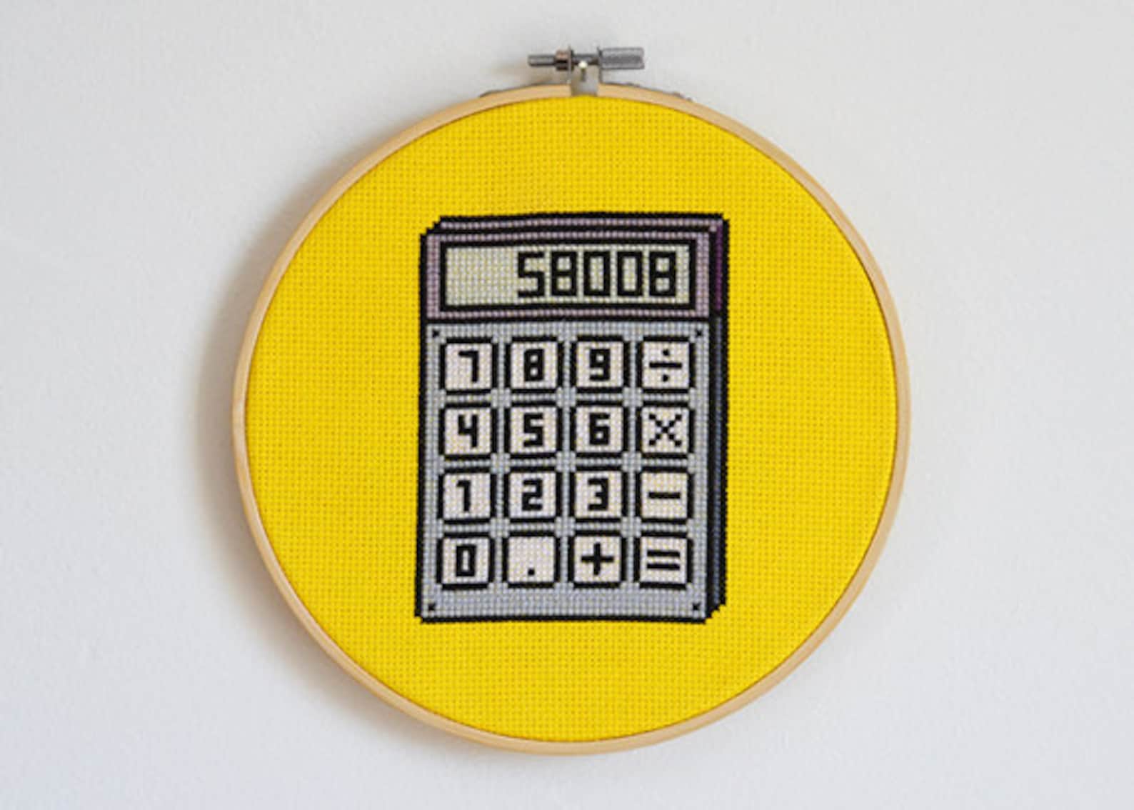 Calculator 58008 Cross Stitch Pattern Etsy