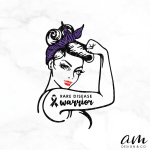 SVG FILE, Graphic Art Digital File, Rosie the Riveter, Rare Disease Warrior, DIY - Shirt, Bag, Decor, Be Creative!