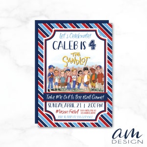 CALEB Customized Baseball Sandlot Birthday Party Invitation