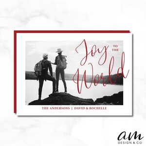 ANDERSONS Joy to the World, Viajes, Foto familiar, Feliz Navidad, Tarjeta de Felices Fiestas