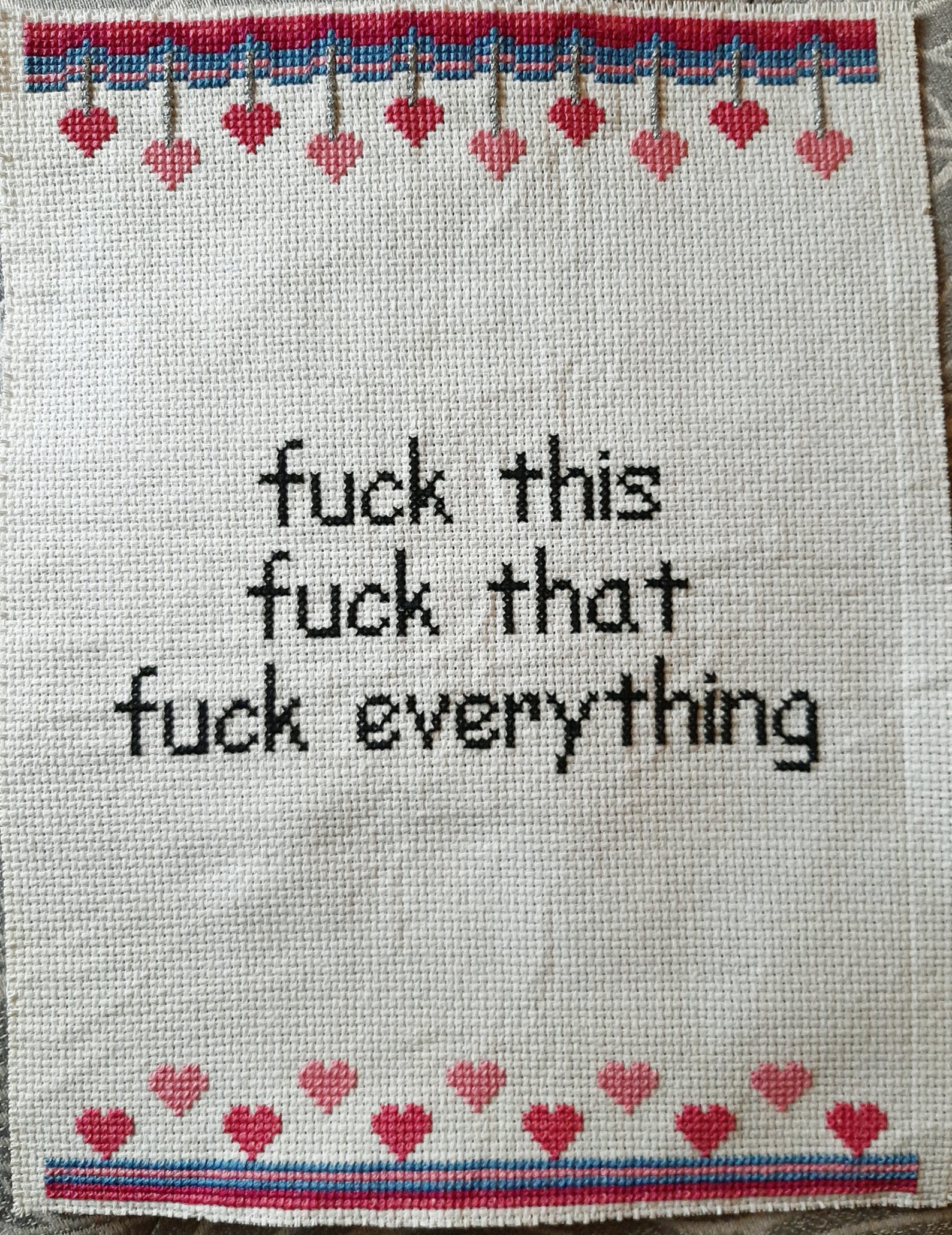 Fck Everything Cross Stitch Pattern Embroidery DIY Easy | Etsy