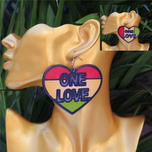 One Love Heart Earrings