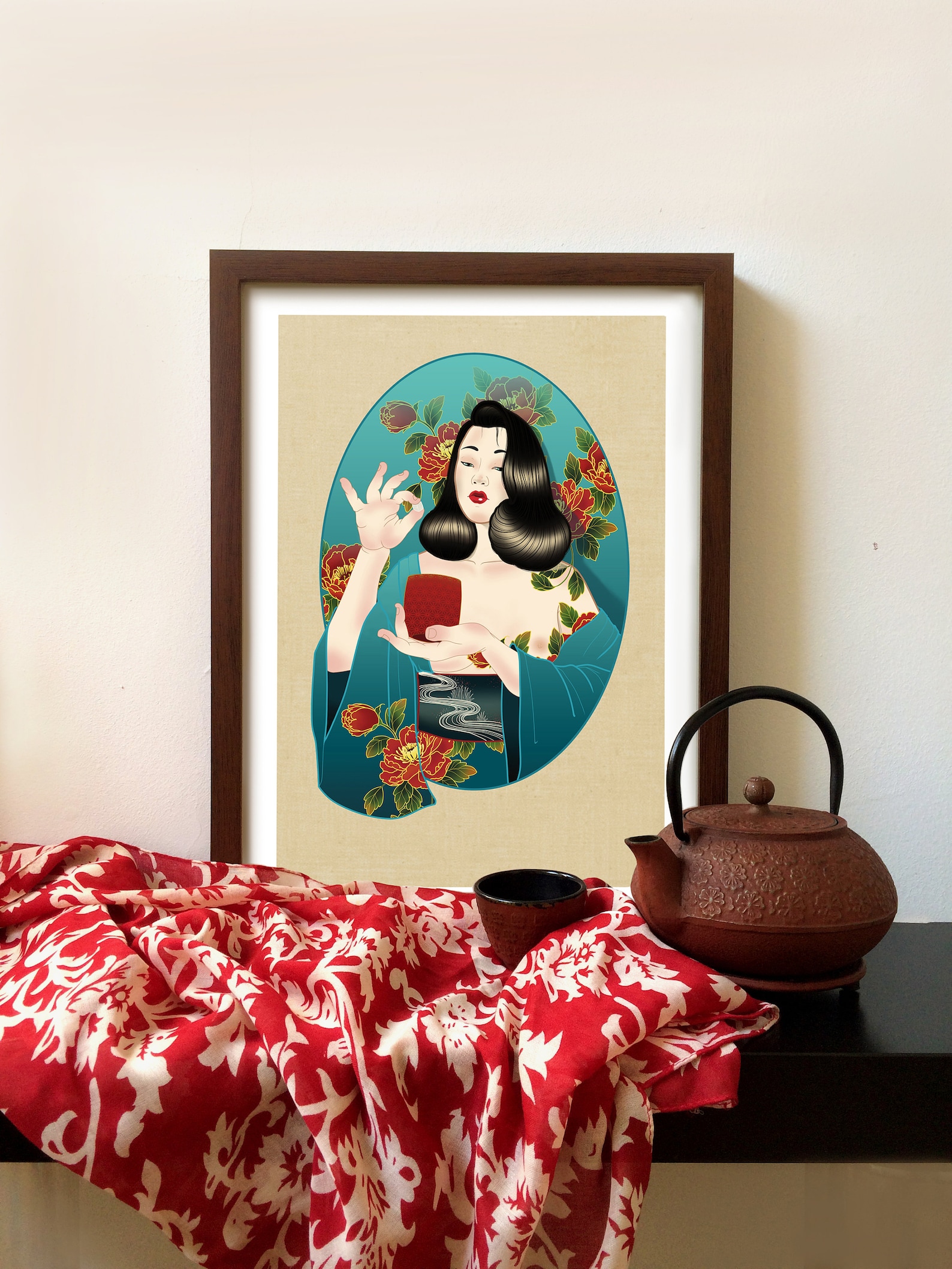 Erotic Art, Japanese Erotic Art, Figurative Art Print, Japanese Print