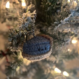 Blueberry pie ornament, rustic blueberry pie