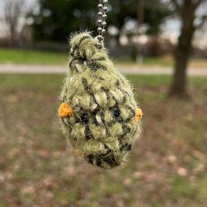 Nouglas keychain, crochet bud keychain