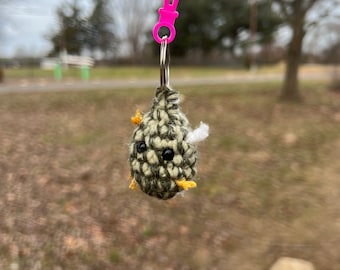 Nouglas keychain, crochet bud keychain