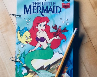 Disney's The Little Mermaid Upcycled Book Notebook Journal