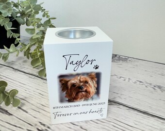 thumbnail image 2 of Chihuahua Memorial Memorial Tea Light Holder For Pet Loss - Stained Glass Dog Design Pet Remembrance Gift 2 of 13
