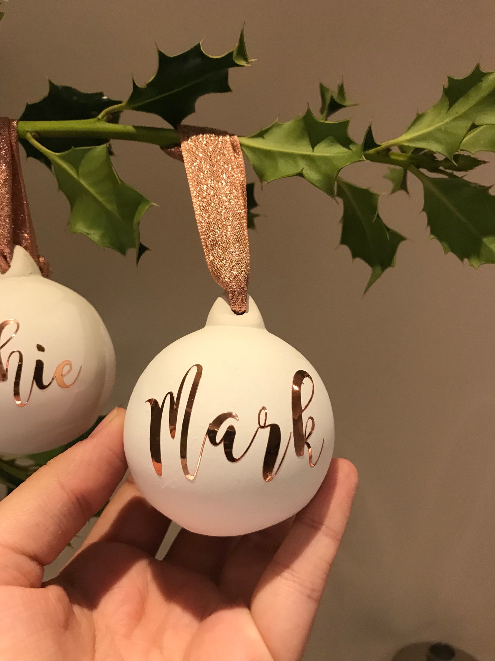 Christmas Bauble Personalised Ceramic Bauble Ceramic Etsy UK