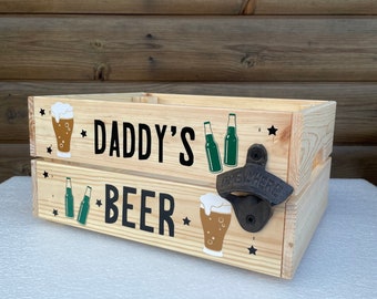 Personalised Beer crate - daddy’s beer box  - dads beer - Father’s Day gift - wooden beer crate - wooden beer box - gifts for him - beer