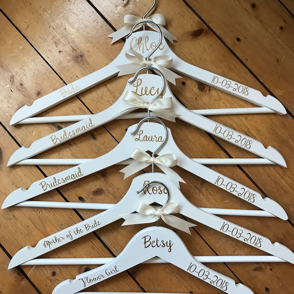 Personalised wooden coat hanger - wedding - christening - birthday - prom - personalised bridal hanger - bride hanger - wedding hanger bride