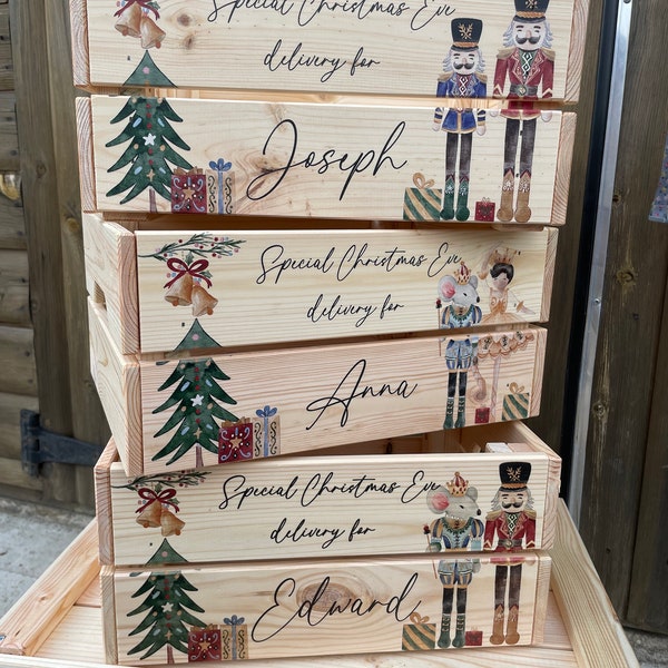 Personalised Christmas Eve Crate - Christmas Eve Box - Christmas Eve - Personalised Box - Personalised Crate - North Pole