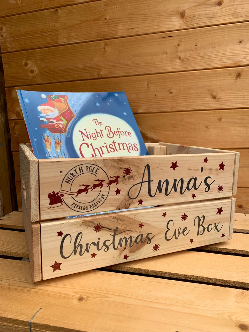 Personalised Christmas Eve Crate - Christmas Eve Box - Christmas Eve - Personalised Box - Personalised Crate - North Pole