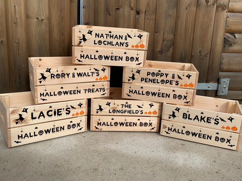 Personalised Halloween Crate Halloween Box Halloween Etsy UK