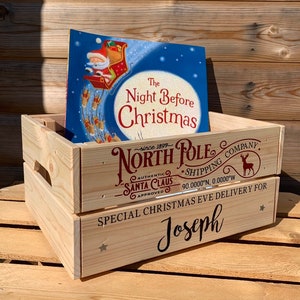 Personalised Christmas Eve Box  - Personalised Christmas Eve Crate - Christmas Eve box - Personalised Box - Personalised Christmas Eve Crate