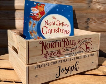 Personalised Christmas Eve Box  - Personalised Christmas Eve Crate - Christmas Eve box - Personalised Box - Personalised Christmas Eve Crate