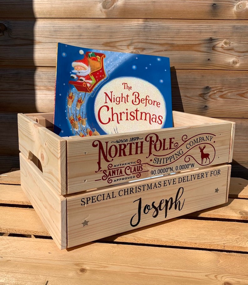 Personalised Christmas Eve Box  - Personalised Christmas Eve Crate - Christmas Eve box - Personalised Box - Personalised Christmas Eve Crate